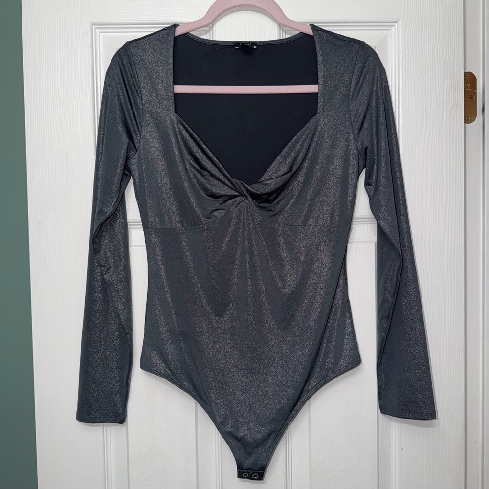 Express Body Contour Metallic Bodysuit